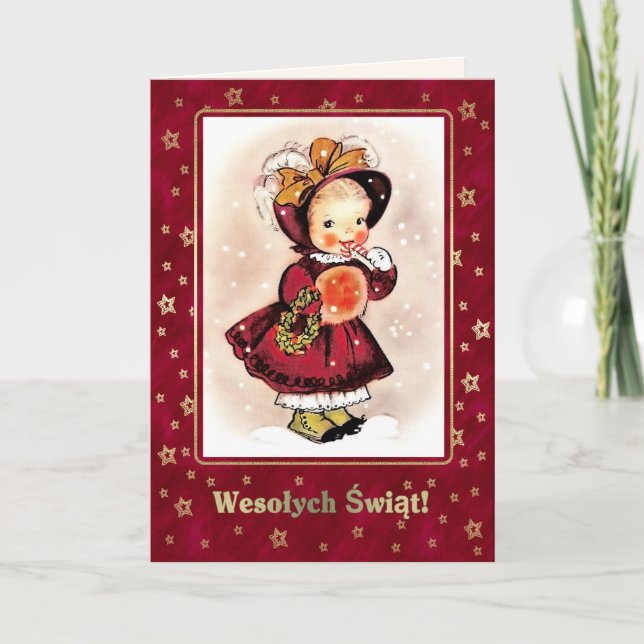 Wesołych Świąt. Carte de Noël en polonais (Devant)