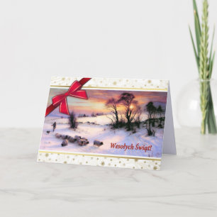 Wesołych Świąt. Carte de Noël en polonais