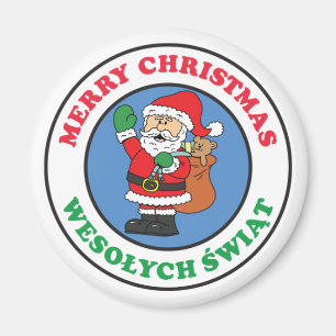 Wesolych Swiat Pologne Christmas Père Noël Magnet