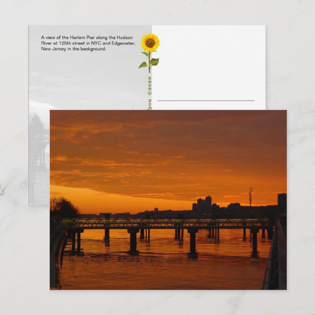 West Harlem Piers, NYC - Carte postale H (Devant / Derrière)