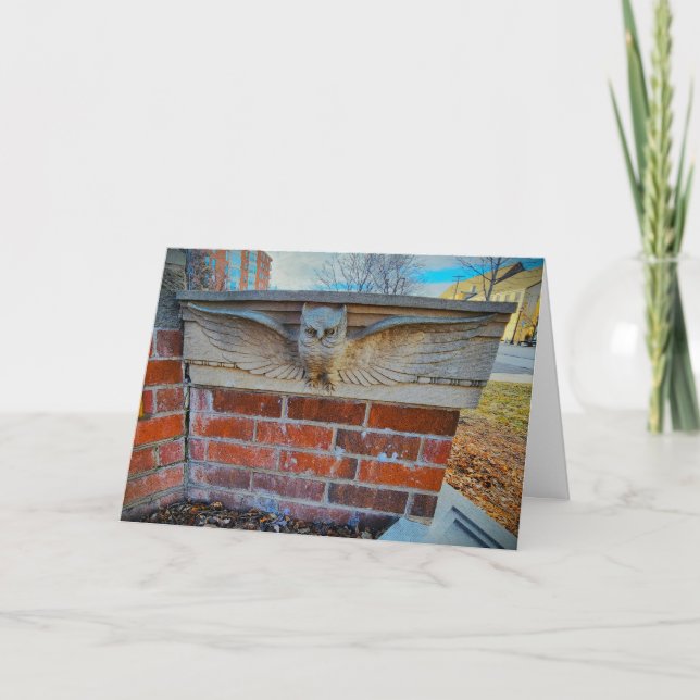 "West High School Hibou" Carte de Remerciement (Devant)