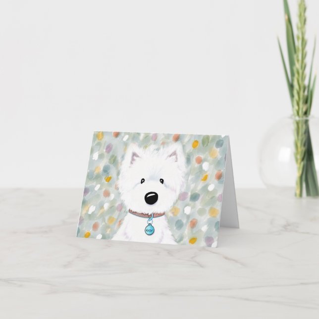 West Highland Terrier Carte de remerciements (Devant)