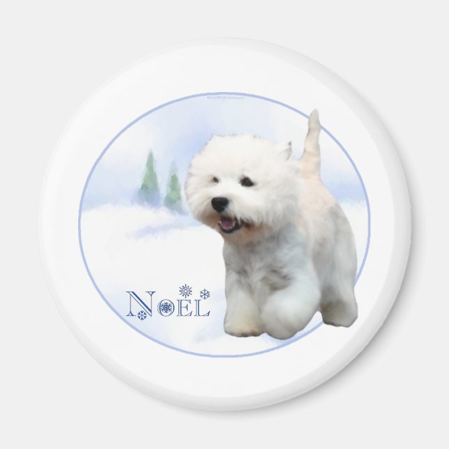 West Highland White Terrier Noel - Magnet (Devant)
