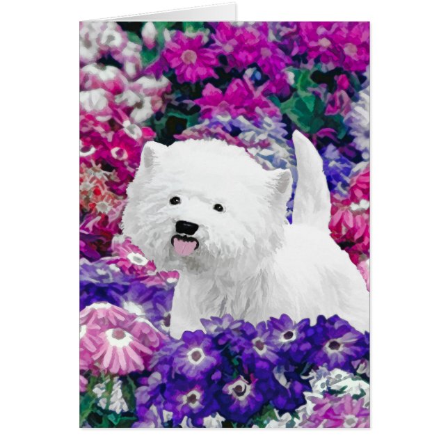 West Highland White Terrier Peinture Chien Art (Devant)