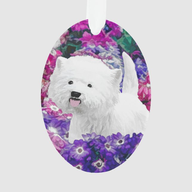 West Highland White Terrier Peinture Chien Art (dos)