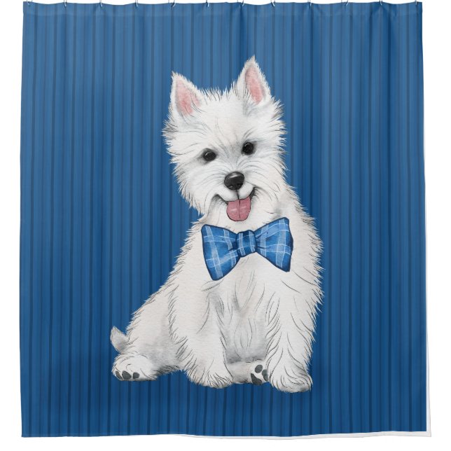 West Highland White Terrier rideau de douche (Devant)