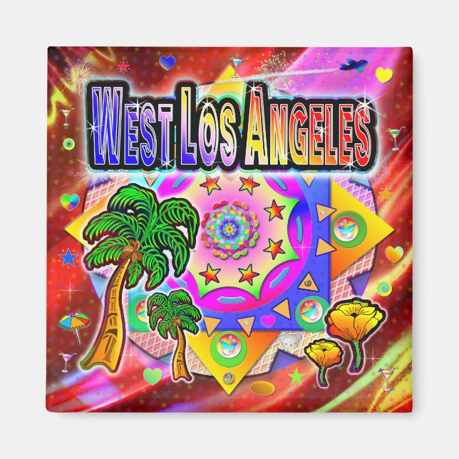West Los Angeles Tropical Friends Magnet (Devant)