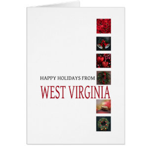 West Virginia Christmas Card, state specific