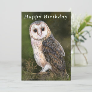 Western Barn Owl Bonne carte d'anniversaire