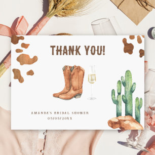 Western Boots & Bubbly Merci Cadeaux de douche de
