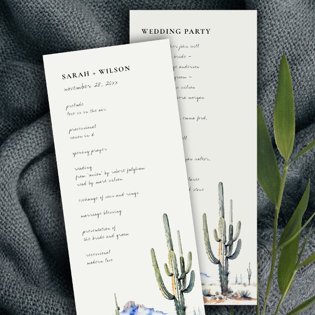 Western Cactus Desert Programme de mariage paysage (Créateur téléchargé)