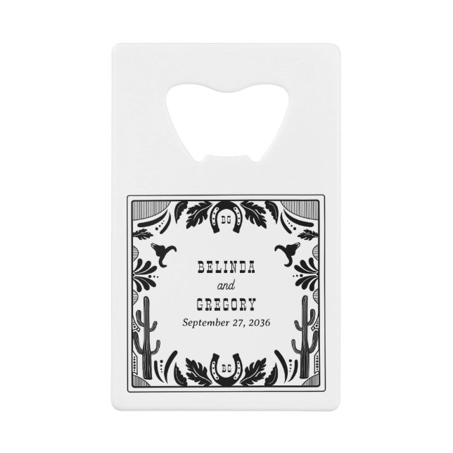 Western Country Cowboy Rustic Wedding  (Devant)