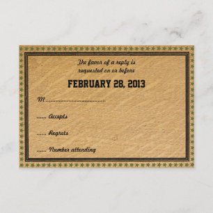 Western Country Rodeo Wedding Cartes RSVP