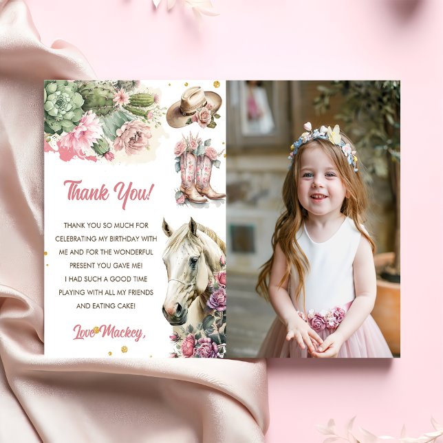 Western Cowboy Carte de remerciements d'anniversai (Créateur téléchargé)