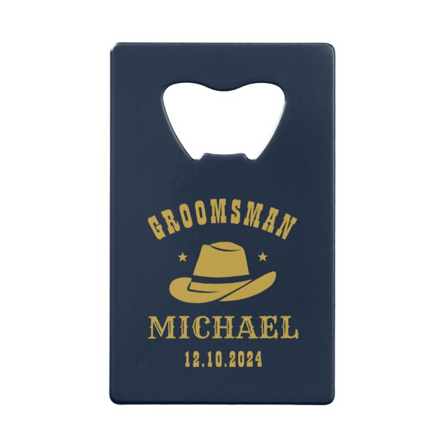 Western Cowboy Casquette Groomsmen Nom personnalis (Devant)