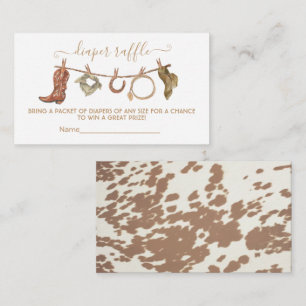 Western Cowboy clothesline Diaper Carte Raffin