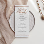 Western Cowboy Country Rustic Mariage Menu<br><div class="desc">Western Cowboy Pays Mariage rustique</div>