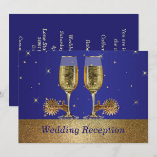 Western Cowboy Cowgirl Wedding Invitation Réceptio