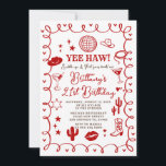 Western Cowgirl 30th Birthday Invitation<br><div class="desc">Disco Ball Cowgirl Boot Floral Western Invitation.
Rustic 21st,  30th,  or 40th Western Cowgirl Birthday.</div>