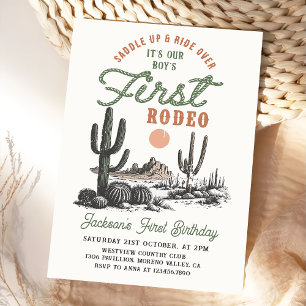 Western Desert First Rodeo 1er Invitation d'annive