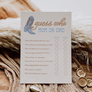 Western Devinez Qui Baby shower Jeu