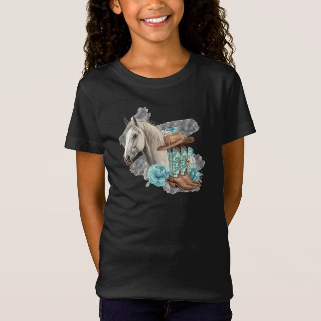 Western Horse Girls T-Shirt (Devant)