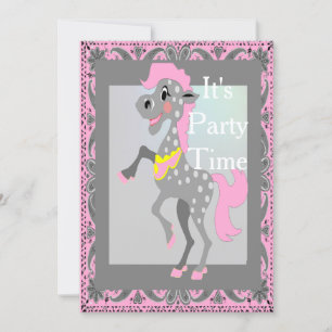 Western Horse Party Invitation d'anniversaire