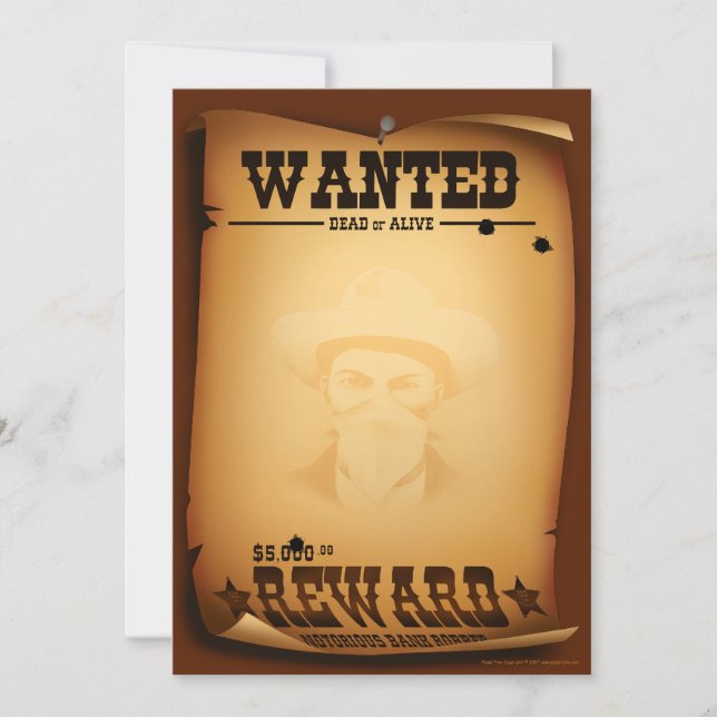 Western Invitations Stationery Recherché Poster (Devant)