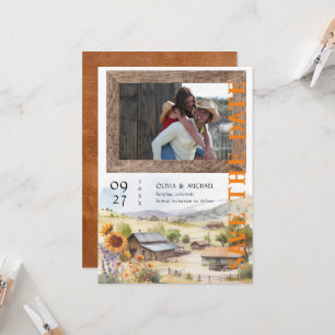 Western Ranch Wedding Enregistrer la date