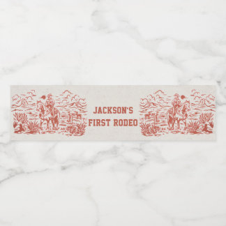 Western Rustic Birthday Party Étiquette de bouteil