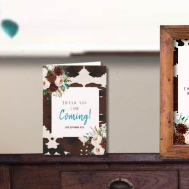 Western Rustic Boho Merci (Western Rustic Boho Thank you for coming)