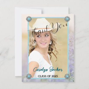 Western Style Cowgirl photo Merci de graduation