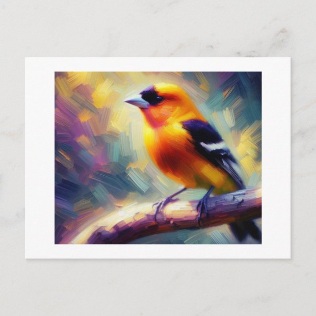 Western Tanager Bird, Carte postale (Devant)