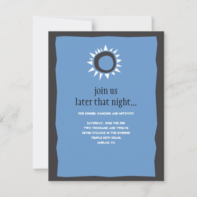 Western Wall Israel Bar Bat mitzvah de la carte (Devant)