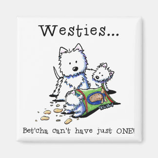 Westie Addict Magnet Carré