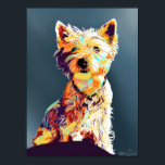 Westie, affiche pop-art dessinée à la main<br><div class="desc">Joli petit Westie tiré à la main,  dans le style pop-art.</div>