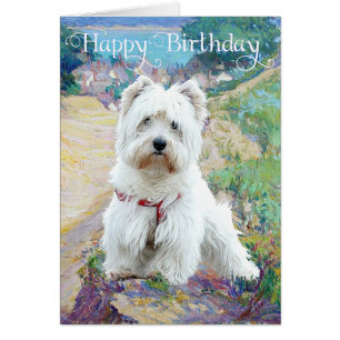 Westie au bord de la mer