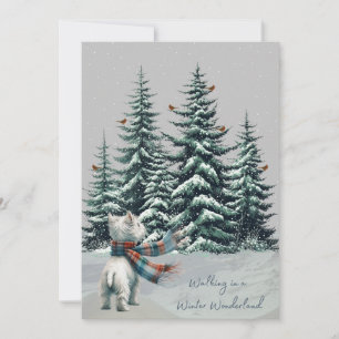 Westie avec Cardinals Carte de Noël hiver