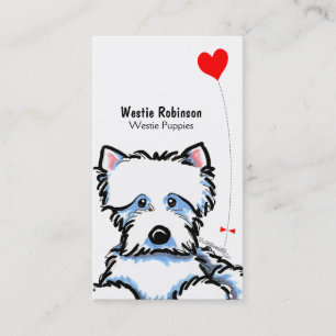 Westie Cartes de visite de marionnettes