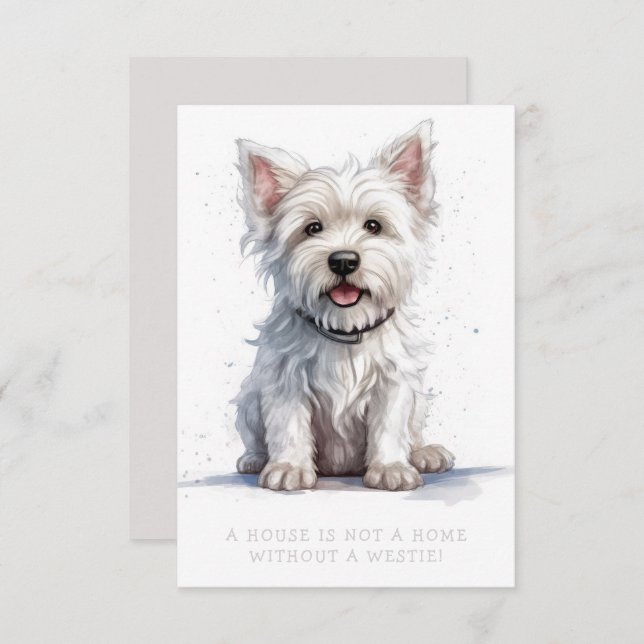 Westie Cheeky Cute Greeting Anniversaire Carte Mer (Devant / Derrière)