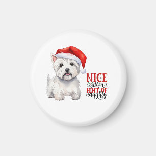 Westie Christmas Magnet