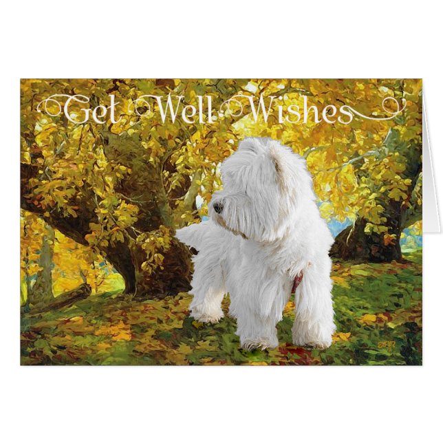 Westie dans les bois dorés (Devant horizontal)