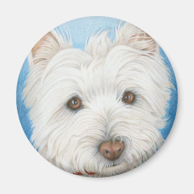 Westie Dog aimant (Devant)