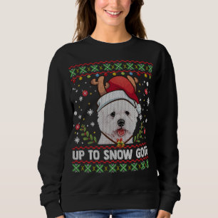 Westie Dog Reindeer Christmas laide Sweat