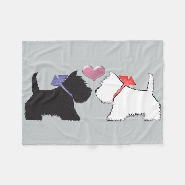 Westie et couverture d'ouatine d'art de chien de (Devant (Horizontal))