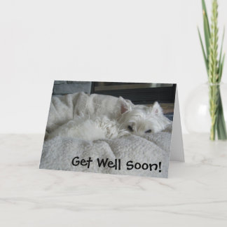 Westie obtiennent bientôt la carte de voeux bonne