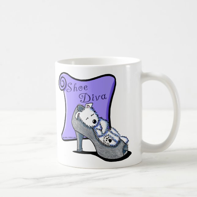 Westie SHOE DIVA Mug (Droite)