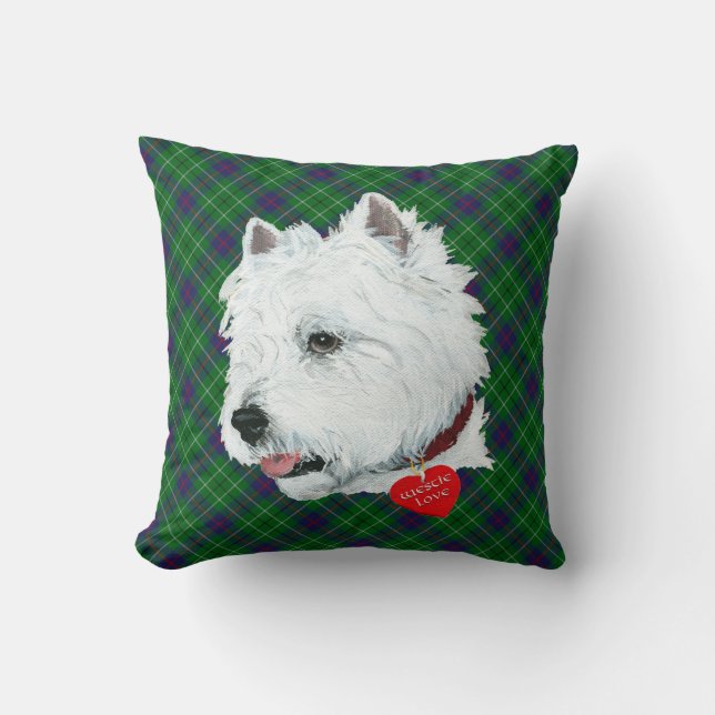 Westie sur COUSSIN Tartan (Recto)