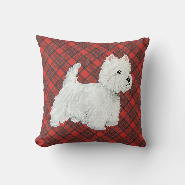 Westie sur COUSSIN Tartan (Recto)