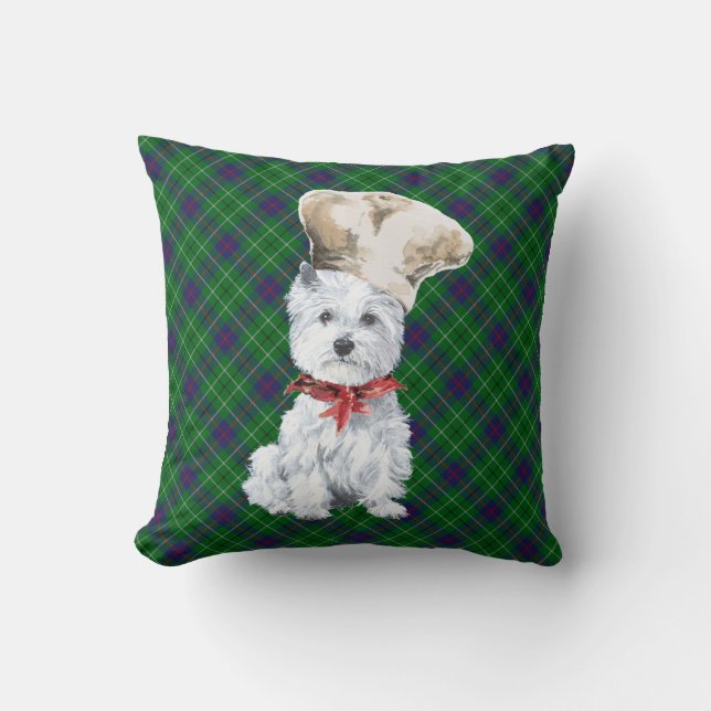 Westie sur COUSSIN Tartan (Recto)